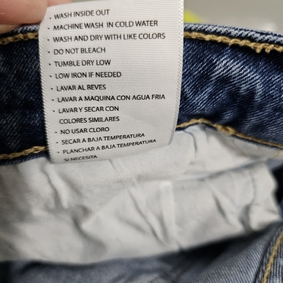 KanCan Button Fly Distresesd High Waist Tappered Leg Jeans Womens 7/27 - Picture 8 of 9